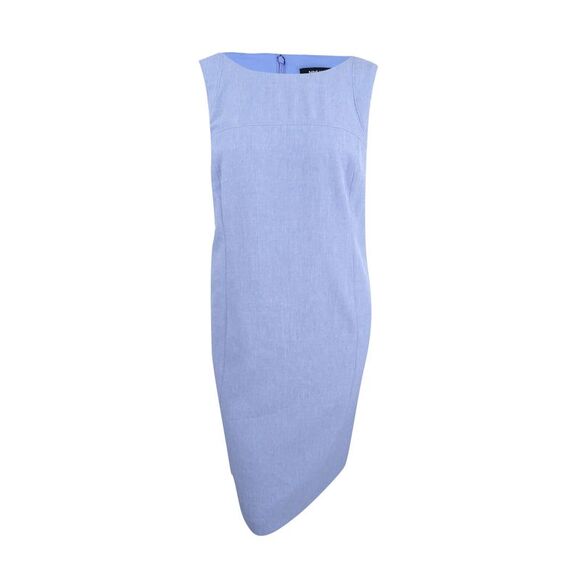 Nine West Women's Plus Size Seamed Crosshatch Sheath Dress - Breeze - Picture 1 of 2
